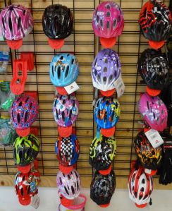 Kids helmet stand